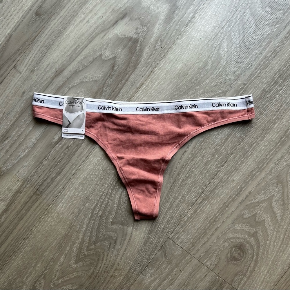 Calvin Klein | Modern Logo Thong in Red Grape (Small) - Picture 6 of 12